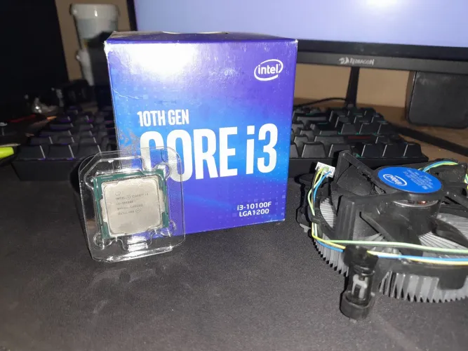 I3 10100f com caixa e cooler box + brinde!