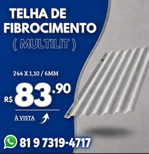 TELHA DE FIBROCIMENTO 6mm