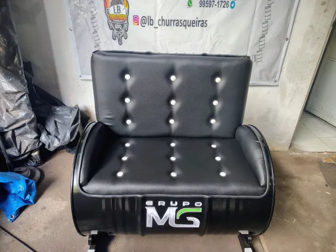 Sofá de tambor customizado