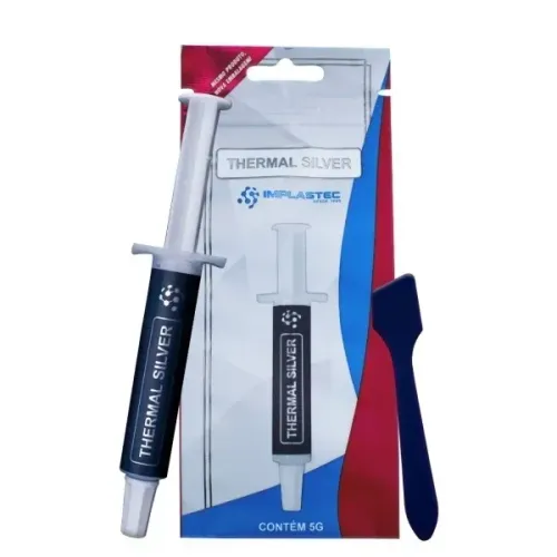 Pasta Térmica Thermal Silver 5g Blister Implastec *ENTREGA GRÁTIS*