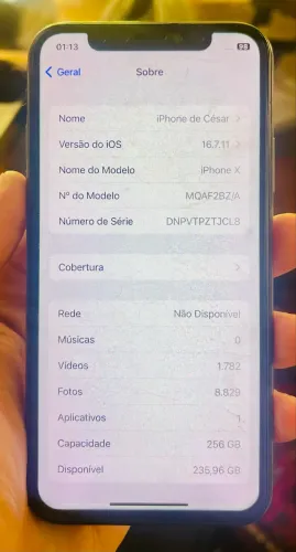  iPhone X 256GB - Ótimo Estado | Super Oportunidade!