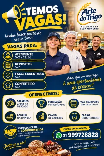 Vagas Arte do Trigo - Cidade Nova