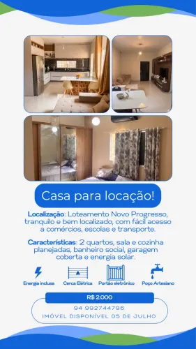 Aluguel Casa São Félix Energia Inclusa