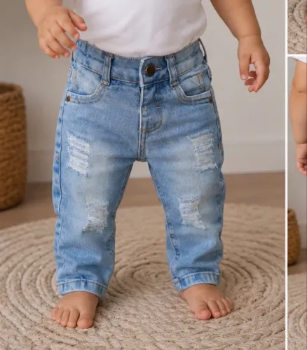 Vende-se Calça Jeans com Regulagem Infantil TAM P