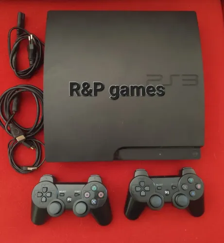 Playstation 3 Slim conservado desb cheio de jogos. Sem defeitos. Ac cartão 