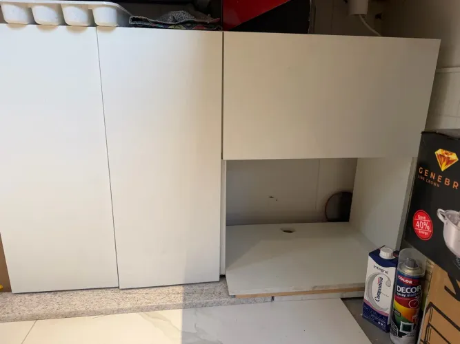 Armário Aéreo P/pratos Nicho Cozinha Suporte Microondas Mdf Branco