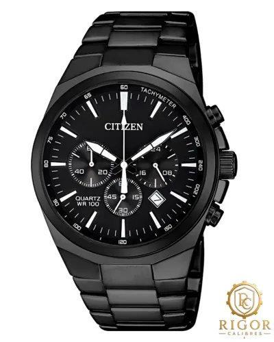 Relógio Citizen Chrono AN8175-55E - Total Black Pulseira de Aço Preto