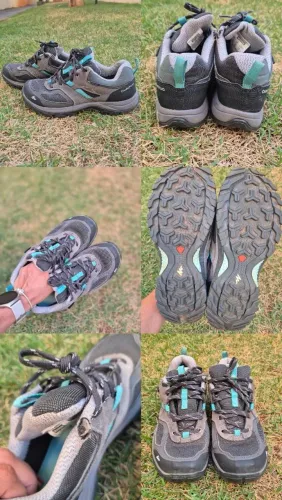 Tênis feminino de trilha MH100 Quechua Cinza No 36