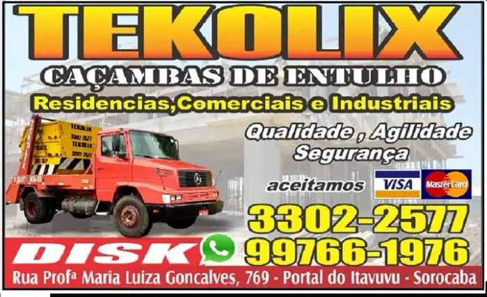 Aluguel de caçambas para entulhos 