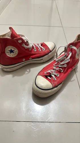 All star vermelho plataforma 36/37