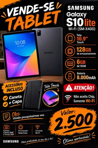 Vende- Se tablet Samsung S10 lite