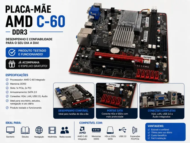 Placa mãe para pc de escritório.