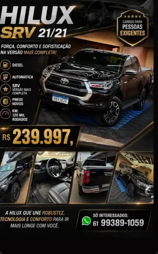 Toyota Hilux CD SRX 4X4 2.8 TDI 16V Diesel Aut. 2021