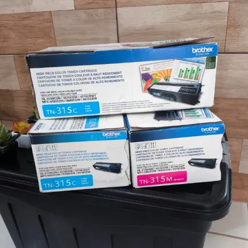 Kit 3 Toners Originais Brother TN-315 - 2 Ciano + 1 Margenta - Lacrados