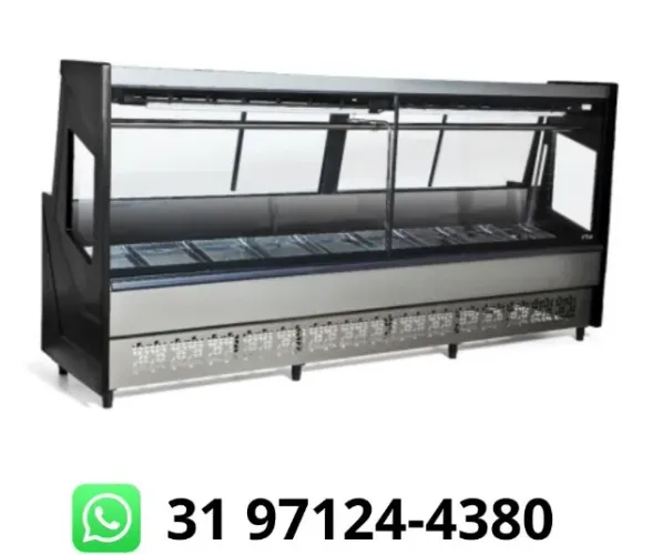 Balcão de Açougue 3 Metros Preto Polar 220v