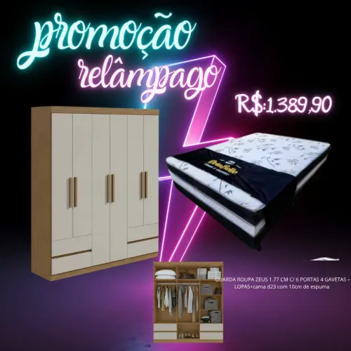 Combo cama casal + guarda roupas / pague na entrega /renove sua casa
