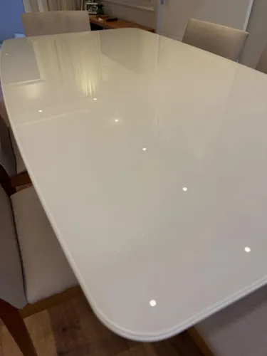 Jogo de mesa de jantar com cadeiras em madeira maciça
