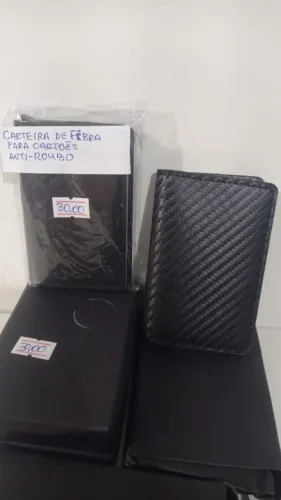 Carteirac de fibra para cartões anti-roubo
