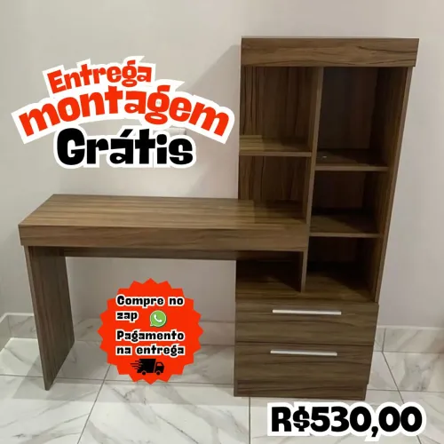 Mesa para computador - Nogal