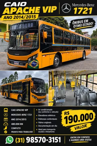 Ônibus urbano escolar Mercedes bens 2014/2015