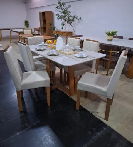 Mesa de Jantar com 6 cadeiras 1.60x90