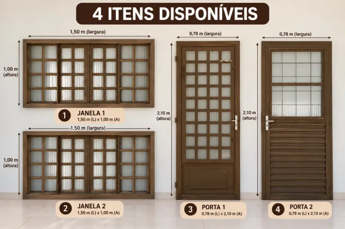 2 Portas e 2 Janelas
