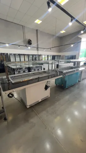 Buffet completo quente 10 cubas e frio 8 cubas inox - pronta entrega