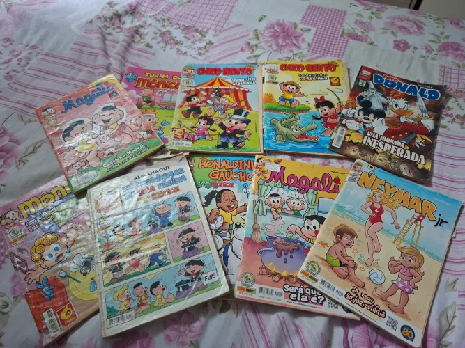 Kit/lote 10 gibis turma da mônica e variados