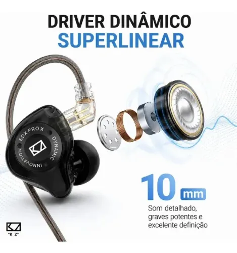 Fone KZ Edx Pro X (Novo-Lacrado)