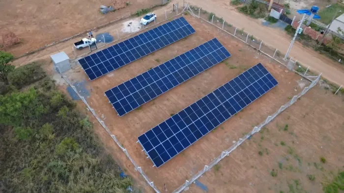 Usina solar de investimento 