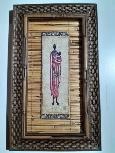 quadro decorativo representando  mulher africana