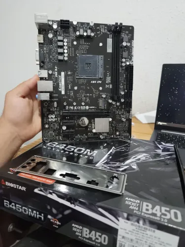Placa Mãe B450MH - com Caixa e Acessórios - Aceito cartão e Entrego
