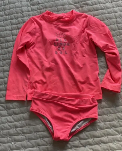 Conjunto Fakini Blusa proteção UV e Calcinha tamanho 3