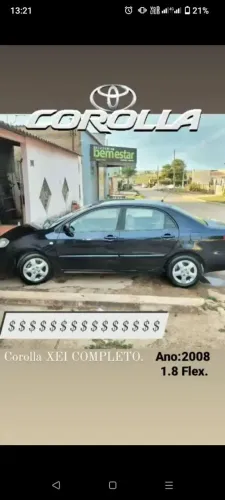 Toyota Corolla XEI 1.8/1.8 Flex 16V Mec. 2008