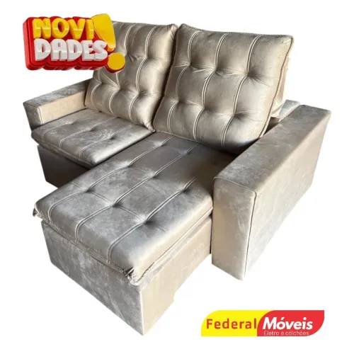 Sofá Retrátil e Reclinável 1,80m Veludo D28 - Oferta Imperdível!