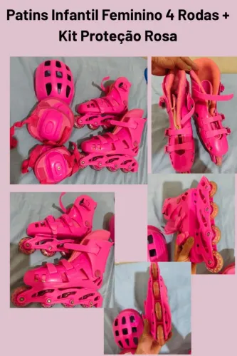 Patins feminino rosa (35-36)