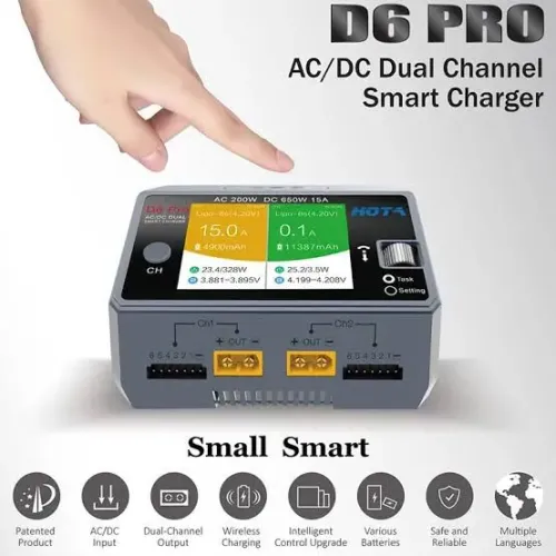 Hota D6 pro Dual novo lacrado Promoção Carregador de Bateria