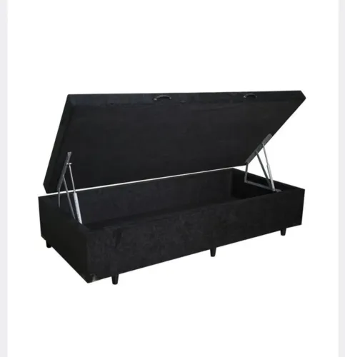 Cama Box Baú solteiro com Colchão Ortobom