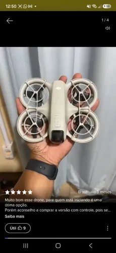 Drone DJI neo ultraleve. Filma em 4k
