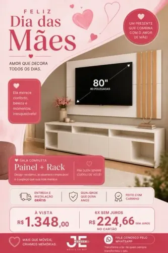 Oferta do painel e rack até 80 polegadas em mdf