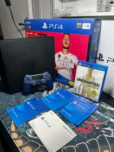 PLAYSTATION 4 SLIM 1TB - IMPECÁVEL | COMPLETO NA CAIXA!