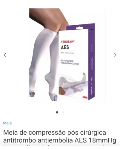 Vendo meia de compressão pós cirúrgica. TAM M usei só três dias de cirurgia.