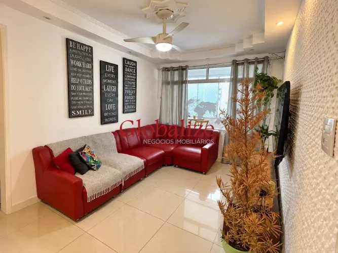 APARTAMENTO DUPLEX PARA LOCAÇÃO NO GONZAGA | 70 M² | 2 DORMITÓRIOS | VARANDA | MOBILIADO |
