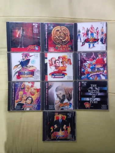 Lote de jogos NEO GEO CD Americanos Originais - KOF,Samurai, Fatal Fury, Art of Fighting