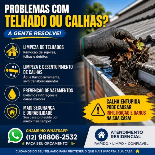 Limpeza de calhas