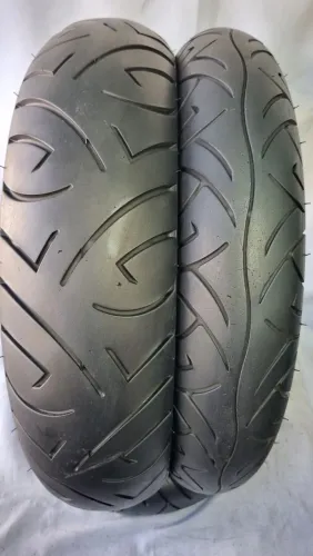 Par de pneu pirelli sport demon 140/70 17 e 110/70 17