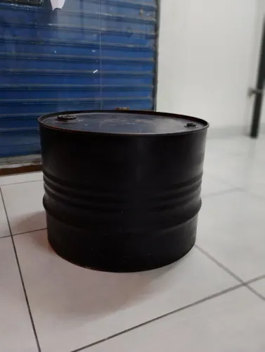 Tonel de Ferro Preto Cortado - Tambor para Decoração / Oficina