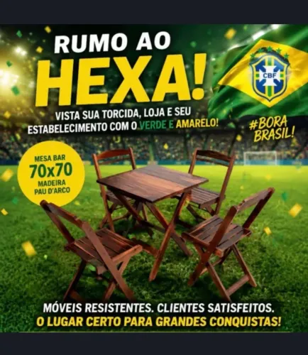 Kit mesa dobrável com 4 cadeiras