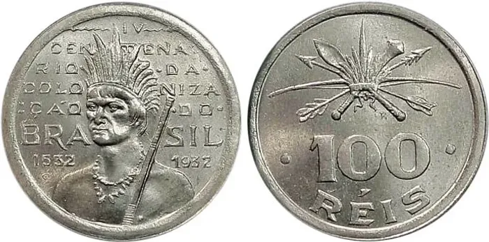 Moeda 100 réis 1932