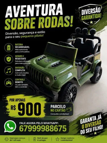 Carro de controle criança 